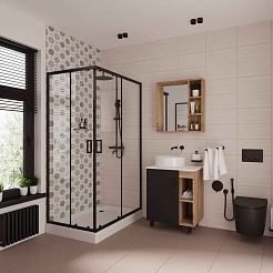 Niagara Душевой уголок Nova 100x80 NG-6681-08 Black – фотография-3